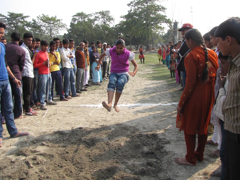 Students Enthusiastically Participating In Different Activities.